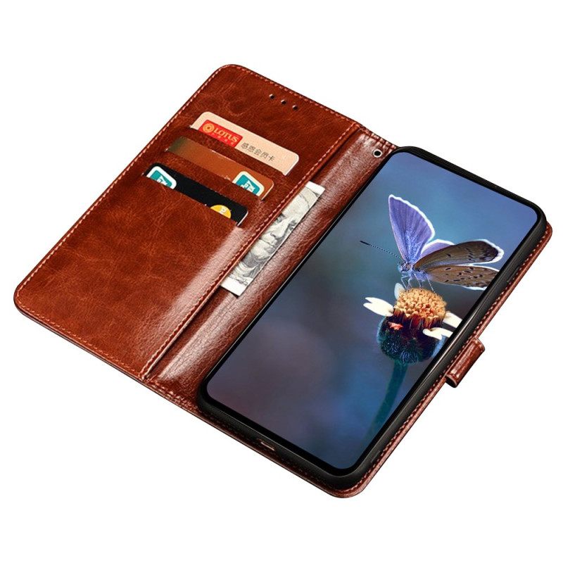 Δερματινη Θηκη Motorola Edge 50 Fusion Idewei Leather Style Σιλικόνης