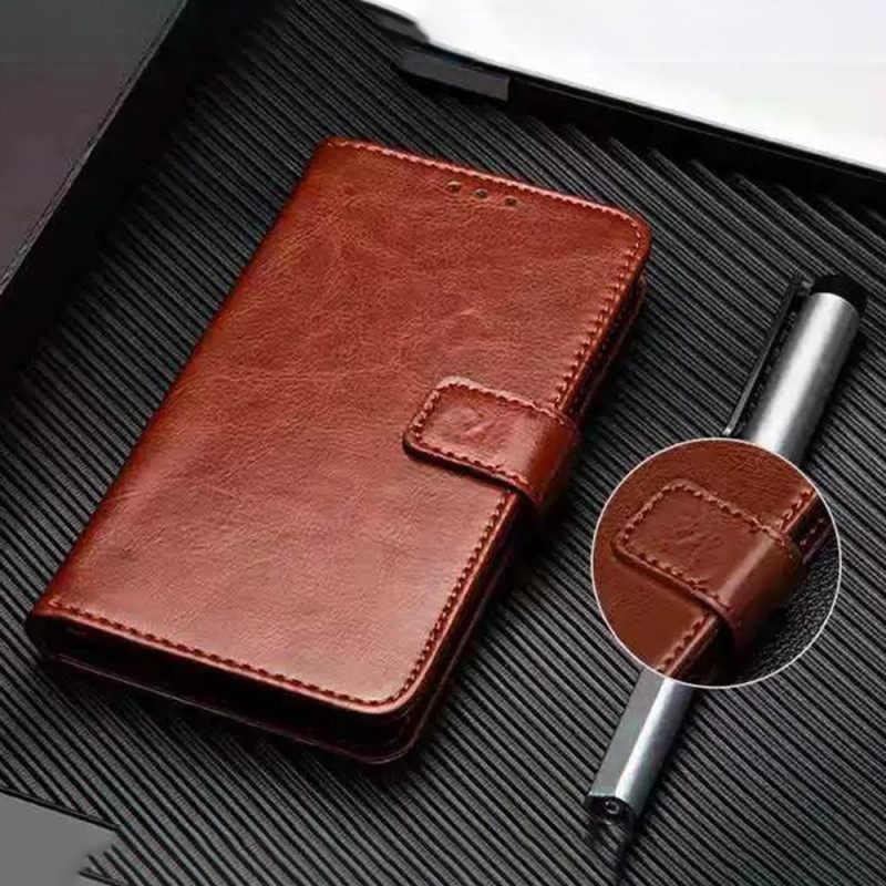 Δερματινη Θηκη Motorola Edge 50 Fusion Idewei Leather Style Σιλικόνης