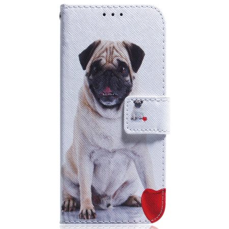 Δερματινη Θηκη Motorola Edge 50 Fusion Pug Dog