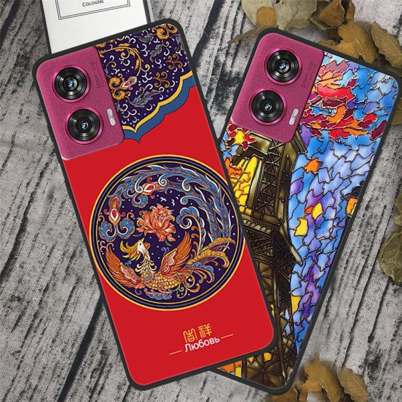 Κάλυμμα Motorola Edge 50 Fusion Floral Cluster And Dragon