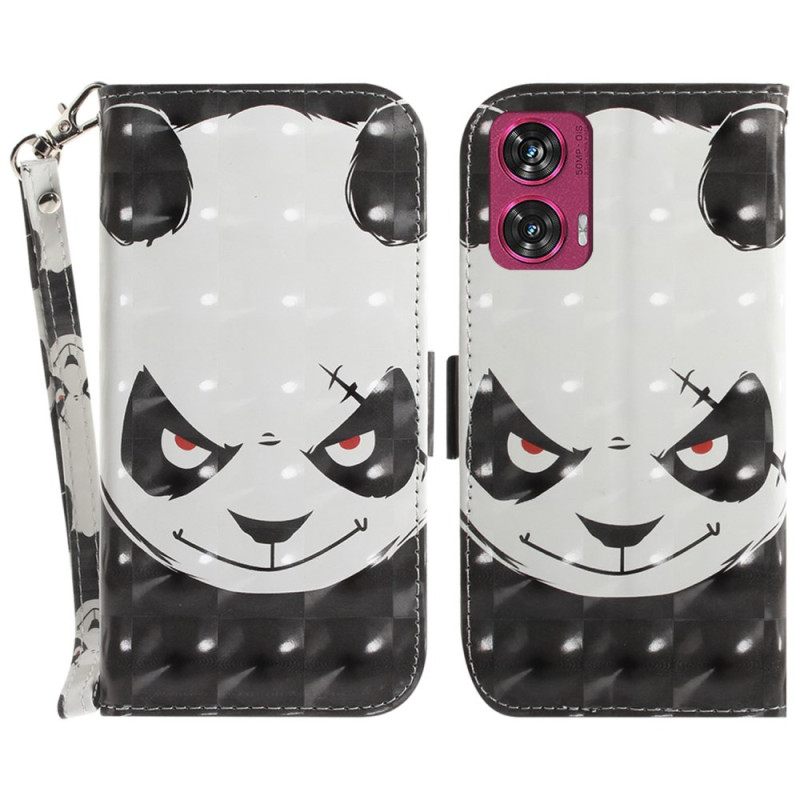 Θηκη Κινητου Motorola Edge 50 Fusion Angry Panda Με Λουράκι