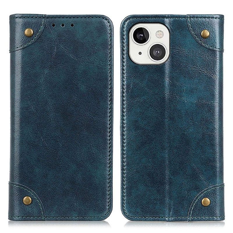 δερματινη θηκη iPhone 13 Simon Faux Leather Rivets