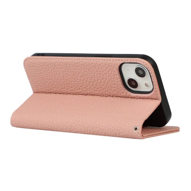 Κάλυμμα iPhone 13 Grained Leather Με Λουράκι