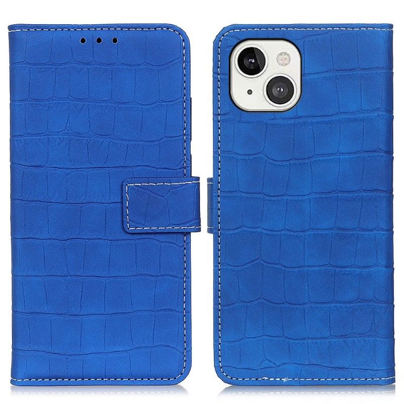 Κάλυμμα iPhone 13 Imitation Leather Croc Look