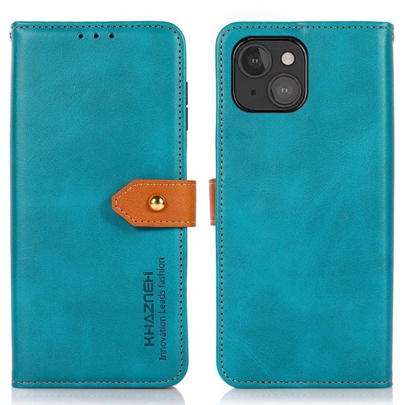 Κάλυμμα iPhone 13 Khazneh Bicolor Faux Leather