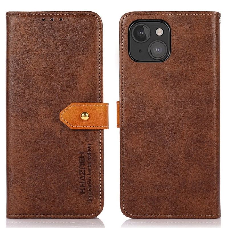 Κάλυμμα iPhone 13 Khazneh Bicolor Faux Leather