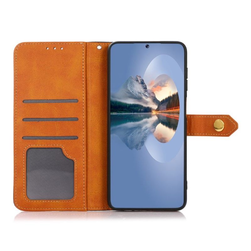 Κάλυμμα iPhone 13 Khazneh Bicolor Faux Leather