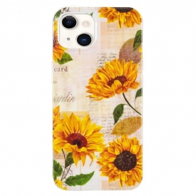 Θήκη iPhone 13 Fluorescent Sunflower Vintage