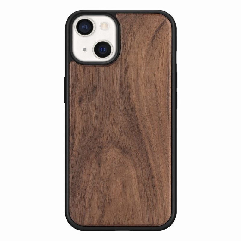 Θήκη iPhone 13 Premium Wood - Σκούρο Καφέ