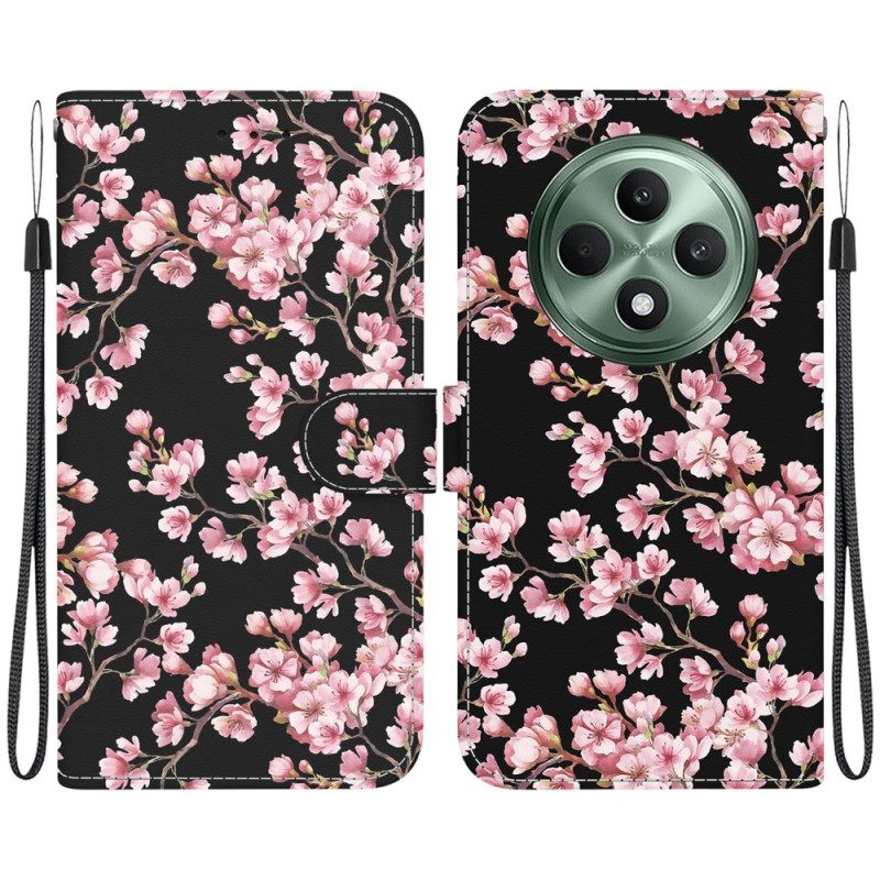 Θηκη Κινητου Oppo Reno 12f 5g Θήκες Κινητών Plum Blossoms Με Λουράκι