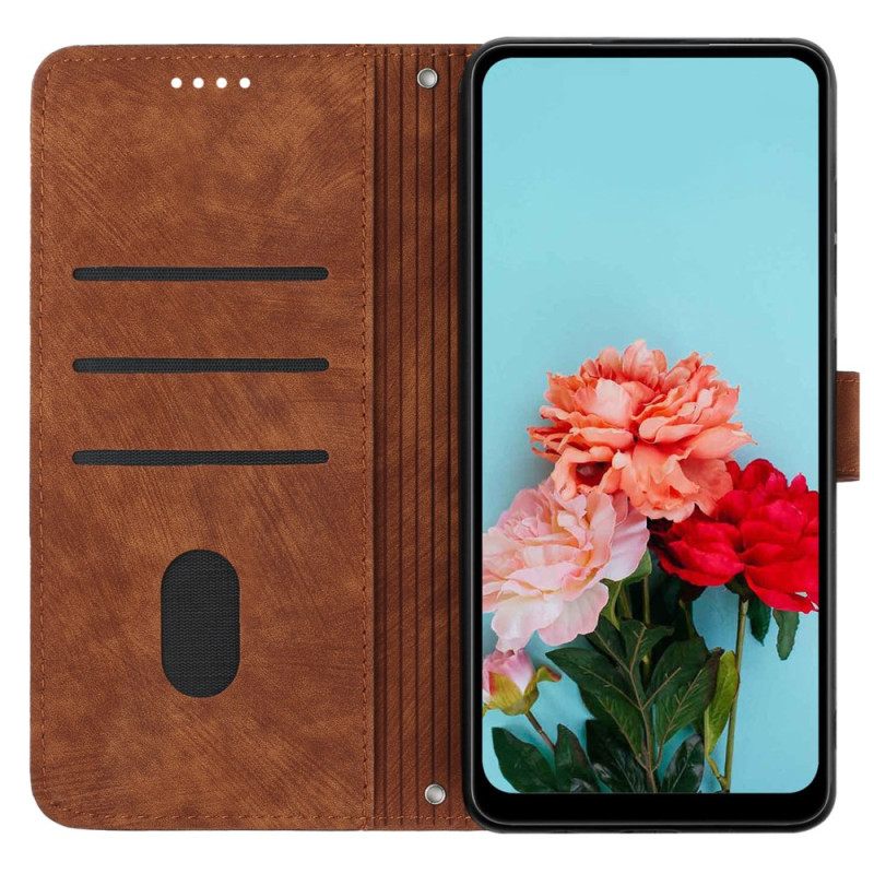 Θηκη Κινητου Oppo Reno 12f 5g Θήκες Κινητών Suede Effect Lines