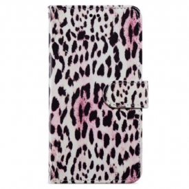 Κάλυμμα iPhone 15 Plus με κορδονι Leopard Skin Effect Με Λουράκι