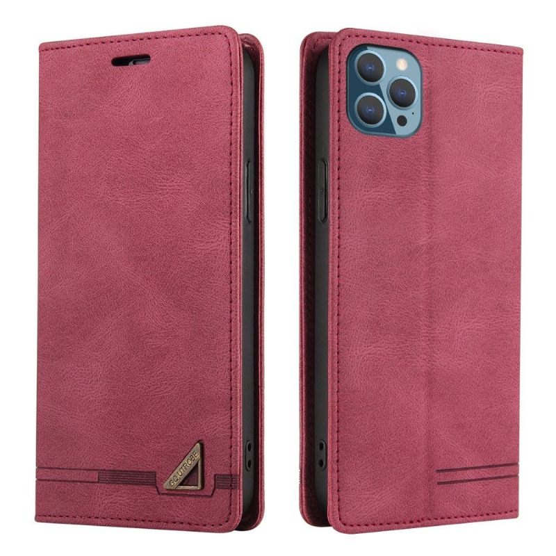 Κάλυμμα iPhone 13 Pro Max Gq.utrobe Faux Leather Retro