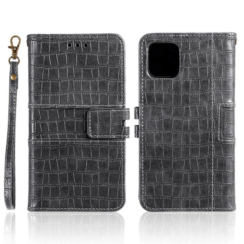 Θήκη Flip iPhone 13 Pro Max Croc Effect Leather Style