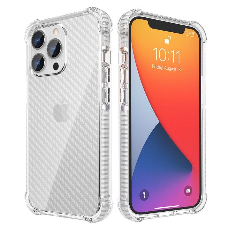 Θήκη iPhone 13 Pro Max Clear Carbon Fiber