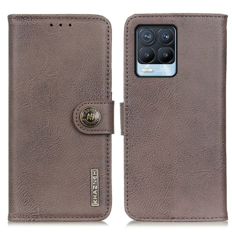 Θήκη Flip Realme 8 / 8 Pro Κάτοχος Κάρτας Khazneh Leather Effect