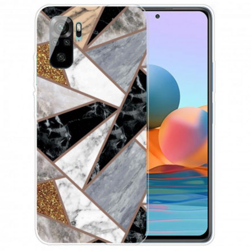 Θήκη Xiaomi Redmi Note 10 / 10S Μάρμαρο Έντονης Γεωμετρίας