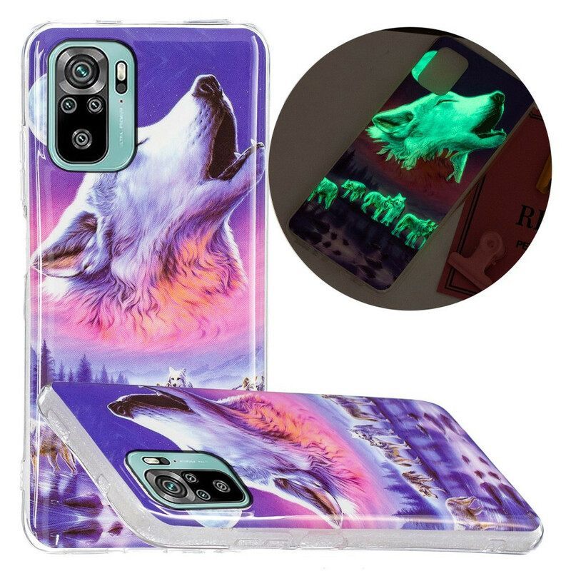 Θήκη Xiaomi Redmi Note 10 / 10S Σειρά Fluorescent Wolf