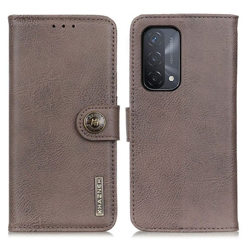 Κάλυμμα Oppo A74 5G / A54 5G Κάτοχος Κάρτας Khazneh Leather Effect