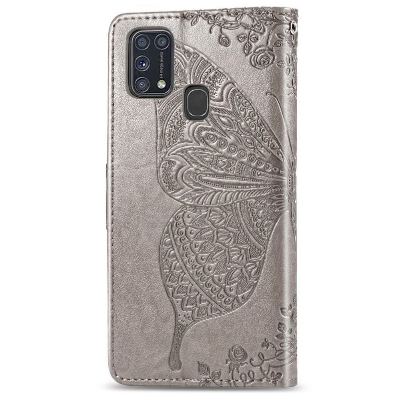 Θήκη Flip Samsung Galaxy M31 Butterfly Relief