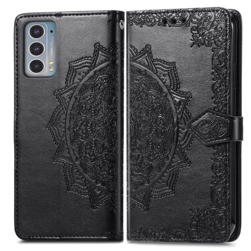 Κάλυμμα Motorola Edge 20 Mandala Relief Faux Leather