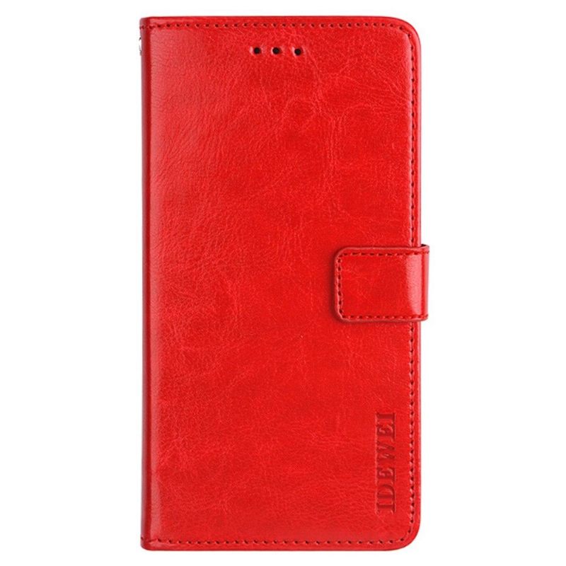 Κάλυμμα Motorola Edge 20 Θήκη Flip Idewei Folio Leather Effect