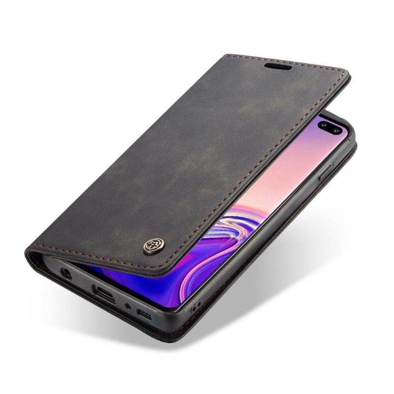 Θήκη Flip Samsung Galaxy S10 Premium Imitation Leather