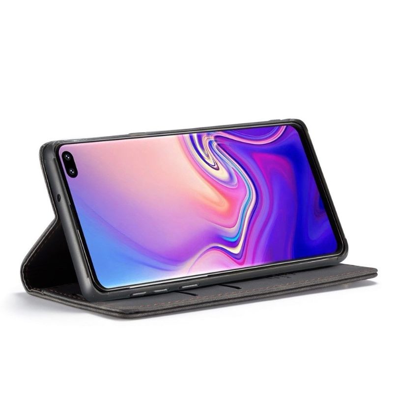 Θήκη Flip Samsung Galaxy S10 Premium Imitation Leather