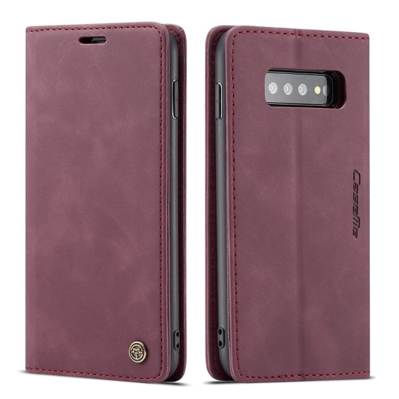 Θήκη Flip Samsung Galaxy S10 Premium Imitation Leather