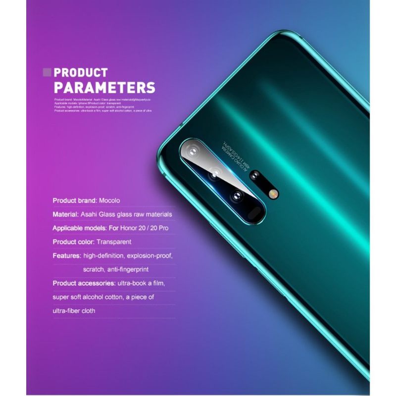 Honor 20 / 20 Pro - 2 Μεμβράνες Από Σκληρυμένο Γυαλί Για Φακό Πίσω Κάμερας