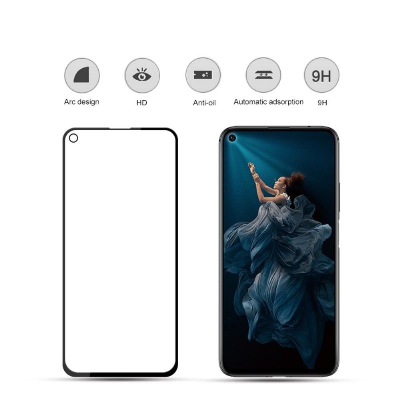 Honor 20 Pro - Full Size Tempered Glass Screen Protector - Μαύρο