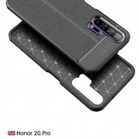 Θήκη Honor 20 Pro Ζελ Φινιρίσματος Από Ψεύτικο Δέρμα