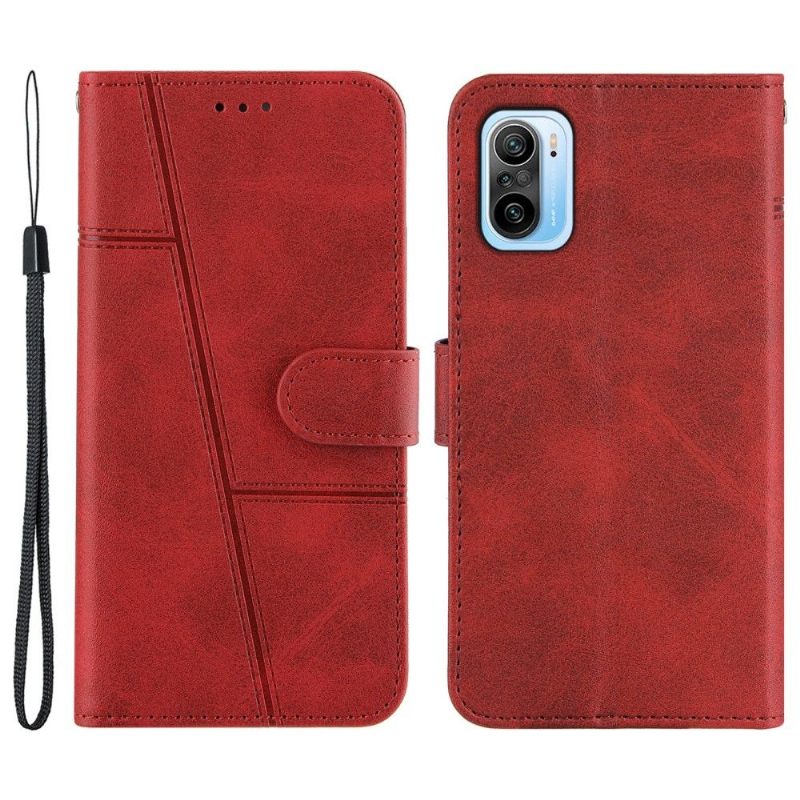 Κάλυμμα Xiaomi Mi 11i / Poco F3 Lines Leather Effect