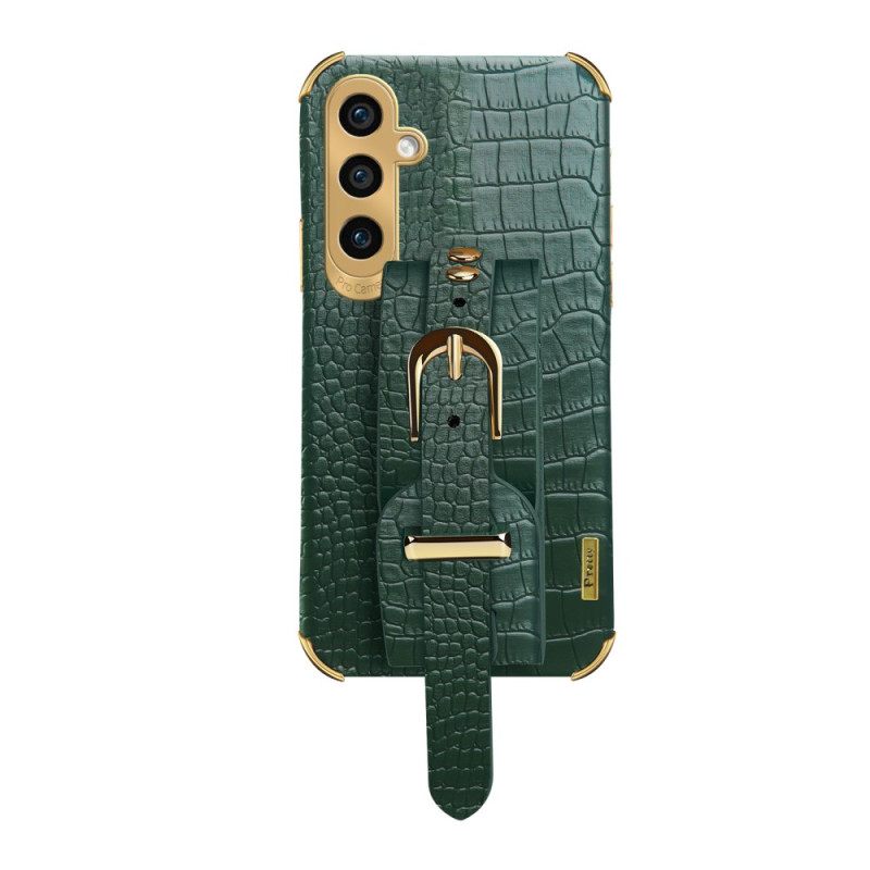 Κάλυμμα Samsung Galaxy A15 5g Crocodile Style With Bracelet-support