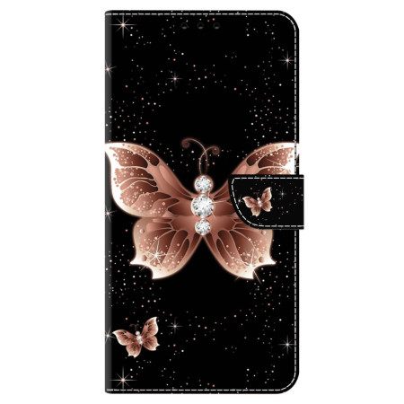 Δερματινη Θηκη Honor X9b / Magic 6 Lite Pink Diamond Butterfly Σιλικόνης