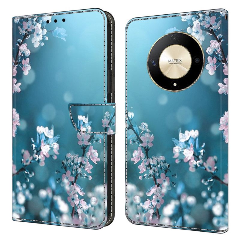 Δερματινη Θηκη Honor X9b / Magic 6 Lite Plum Blossoms