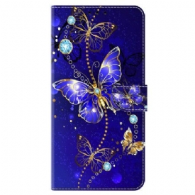 Θηκη Κινητου Honor X9b / Magic 6 Lite Blue Diamond Butterflies