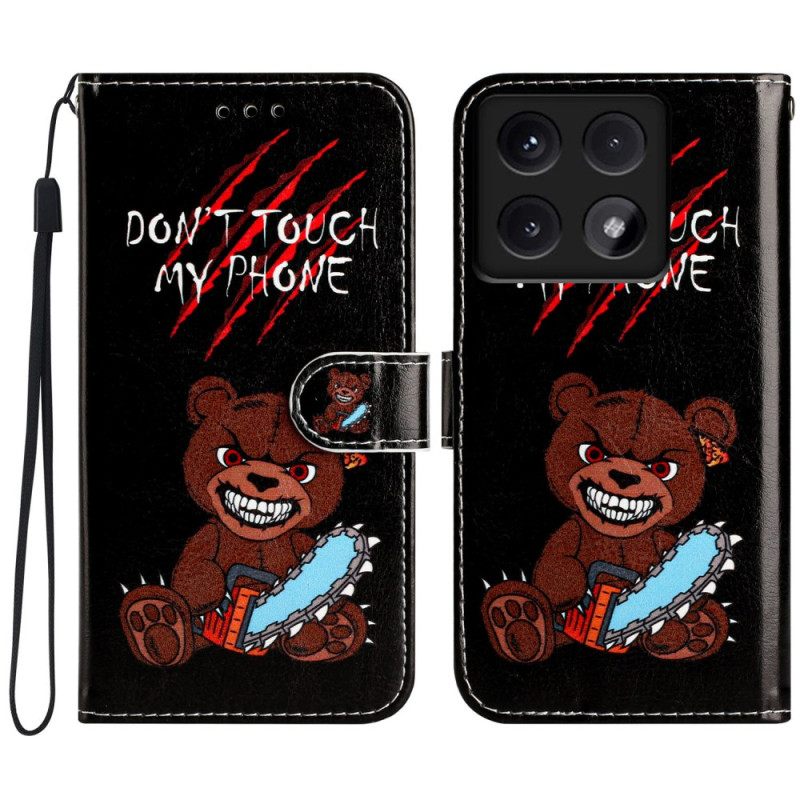 Δερματινη Θηκη Xiaomi 14t Angry Bear