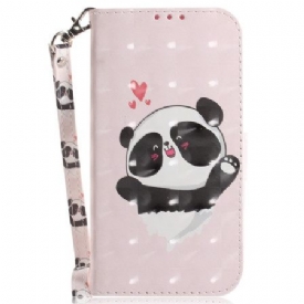 Δερματινη Θηκη Xiaomi 14t Panda Love With Strap