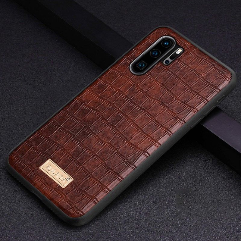 θηκη κινητου Huawei P30 Pro Sulada Croco Leather Effect