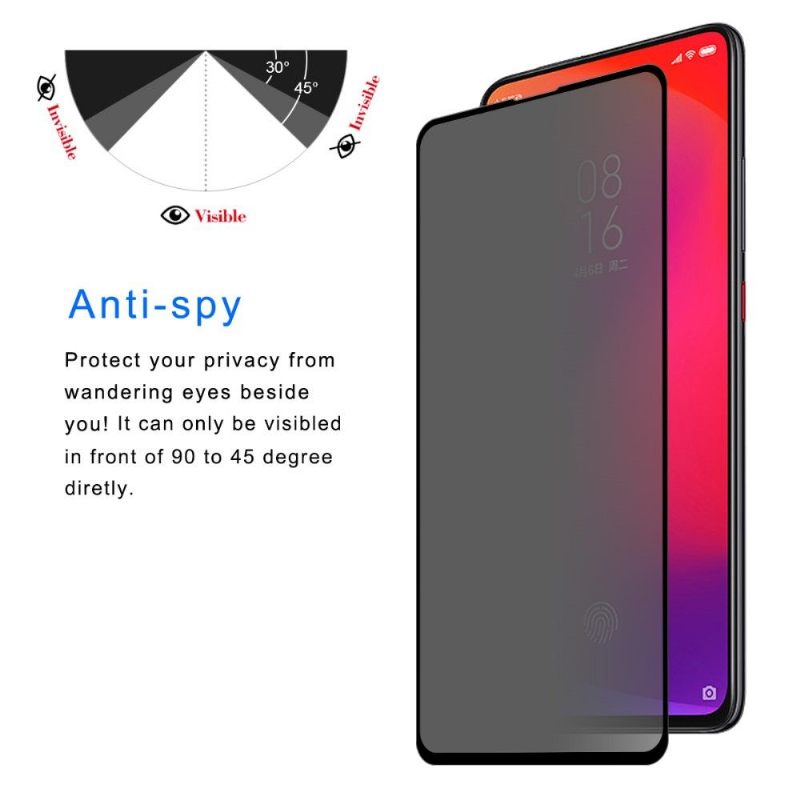 Xiaomi Mi 9T / Mi 9T Pro - Tempered Glass Screen Protector & Privacy Filter