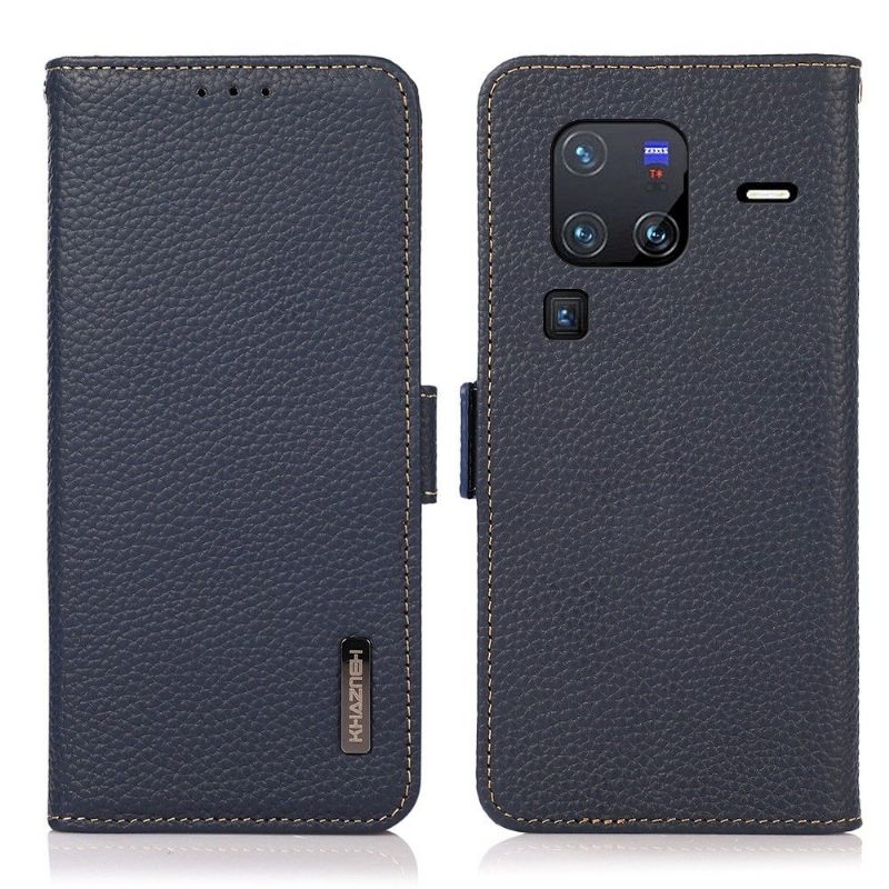 Θήκη Flip Vivo X80 Pro Khazneh Grained Leather First