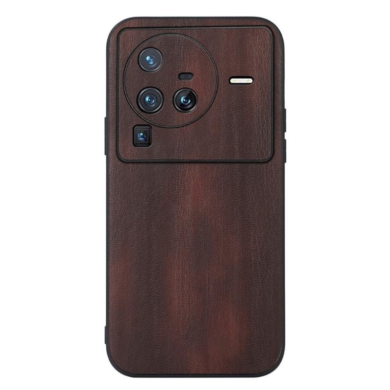 θηκη κινητου Vivo X80 Pro Δερμάτινο Εφέ Wood Style