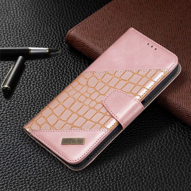 Κάλυμμα Samsung Galaxy A03s Croc Aspect Leather Effect