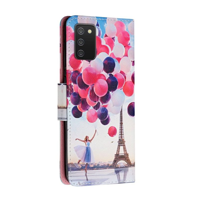 Κάλυμμα Samsung Galaxy A03s Eiffel Tower Balloon Girl