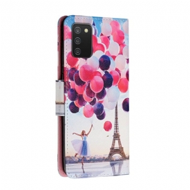 Κάλυμμα Samsung Galaxy A03s Eiffel Tower Balloon Girl