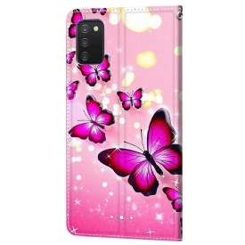 Κάλυμμα Samsung Galaxy A03s Pink Butterflies