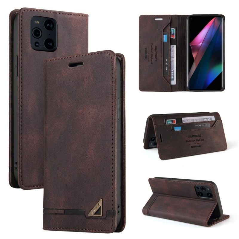 Κάλυμμα Oppo Find X3 Pro Gq.utrobe Faux Leather Retro