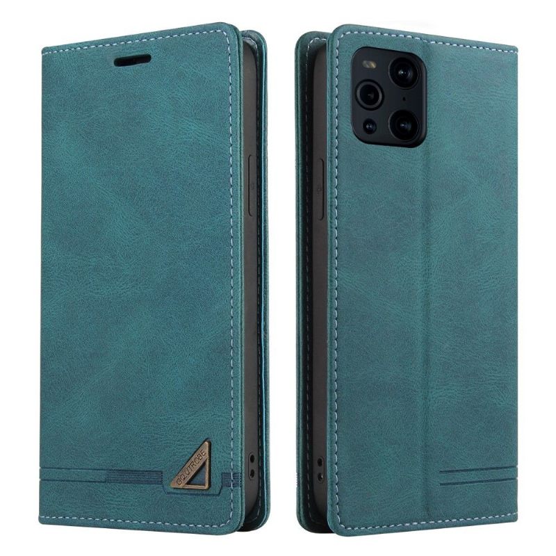 Κάλυμμα Oppo Find X3 Pro Gq.utrobe Faux Leather Retro