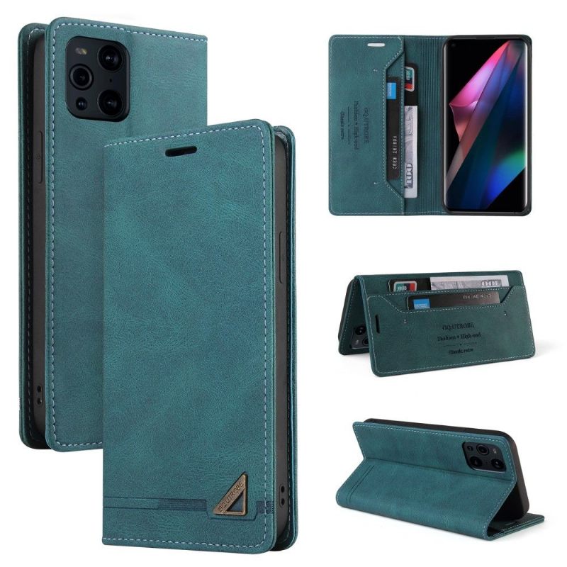 Κάλυμμα Oppo Find X3 Pro Gq.utrobe Faux Leather Retro